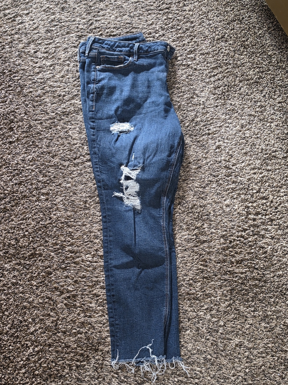 Old Navy Blue Distressed Women's Skinny Jeans